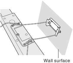Falling prevention-When mounting on the wall- Step 2