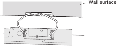 Falling prevention-When mounting on the wall -Step 4