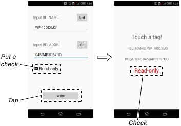 Writing the NFC Tag Data Step 11