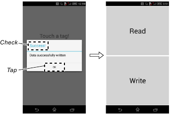 Writing the NFC Tag Data Step 13