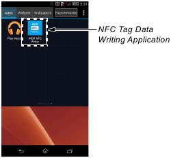 Writing the NFC Tag Data Step 2