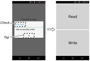 Writing the NFC Tag Data Step 8