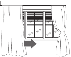 Close blinds or curtains