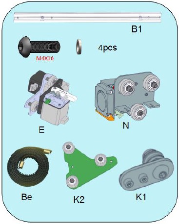 X-axis bearing installation preparation