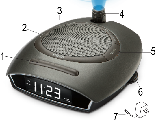 Homedics Alarm Clock Projection Manual www.manualslib.com