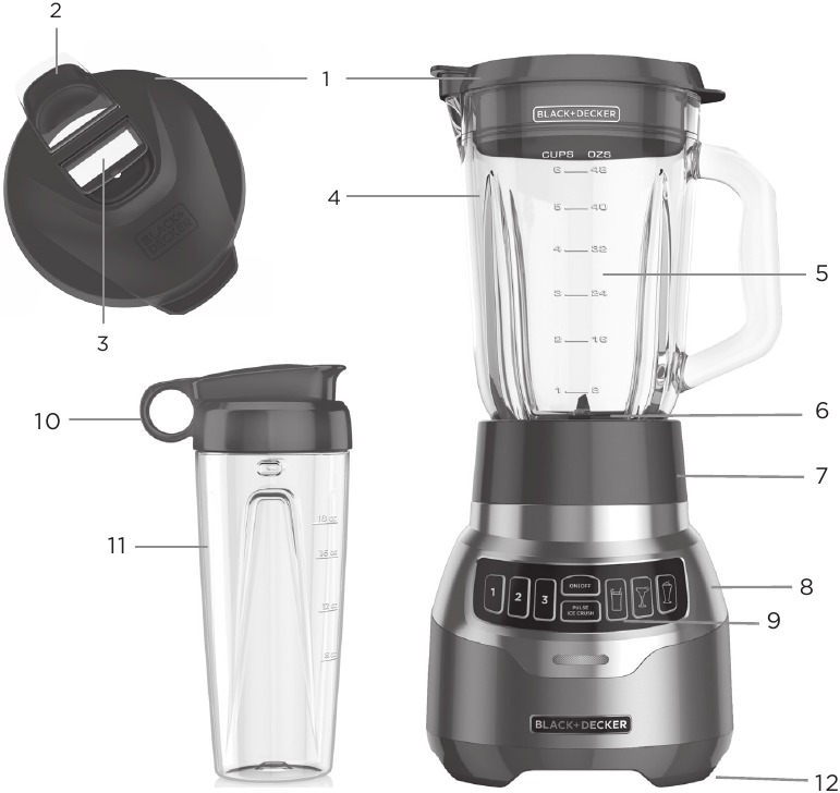 BLACK and DECKER PowerCrush BL1300DG P Digital Blender with