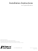 Alliance Laundry Systems AWNE8 Installation Instructions Manual