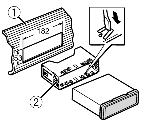 DIN mount installation - Step 1