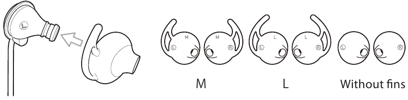 Choosing earbuds with fins