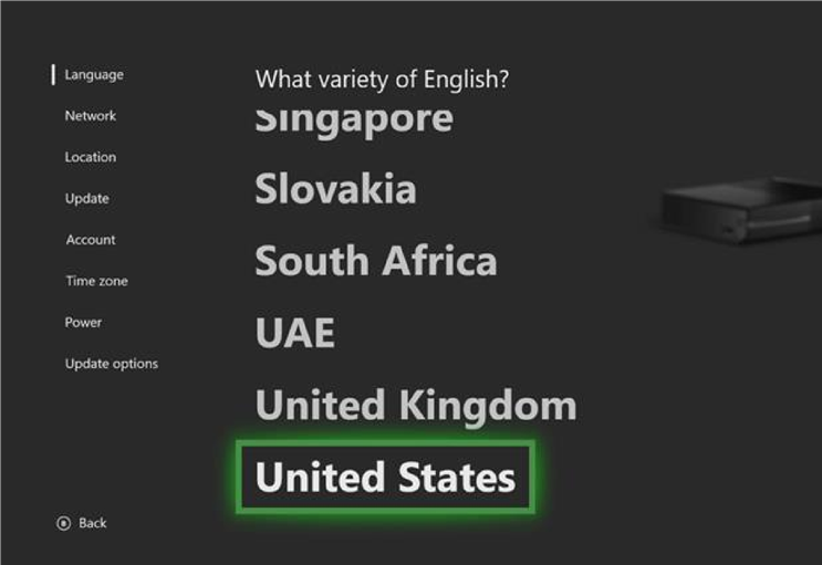 Select your language variety