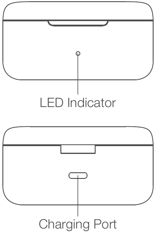 Product Diagram - Charging Case 