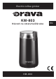 Orava KM-803 Instruction Manual