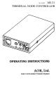 AOR AR-21 Operating Instructions Manual