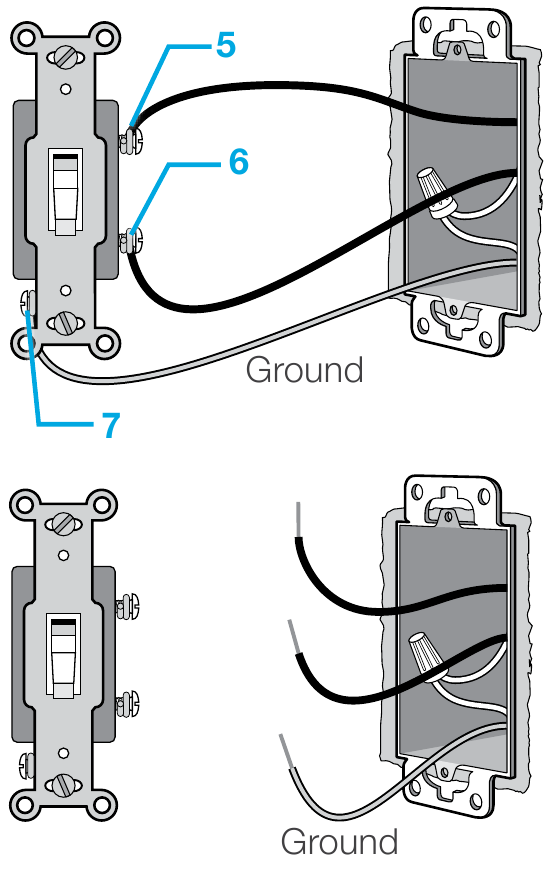 Installing your dimmer - Step 4 - Disconnect wires