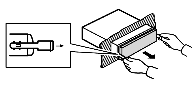 Removing the unit - Step 2