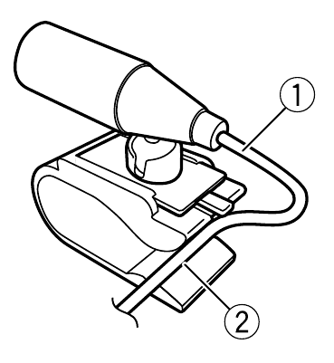 To install on the sun visor - Step 1