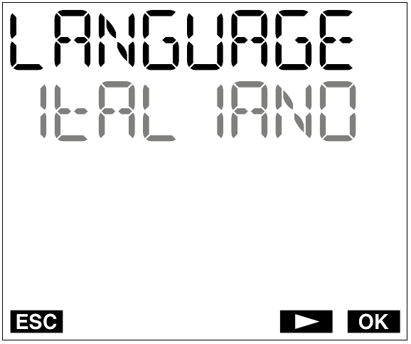 Setting language - Step 1