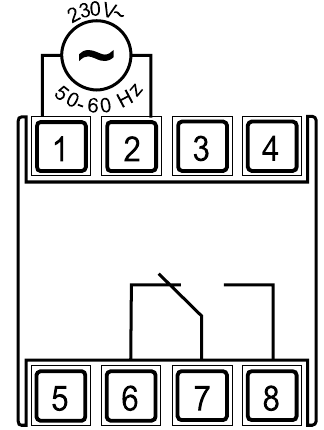 Wiring diagram - DWA1: 1 channel