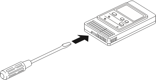 Insert a screwdriver in the groove
