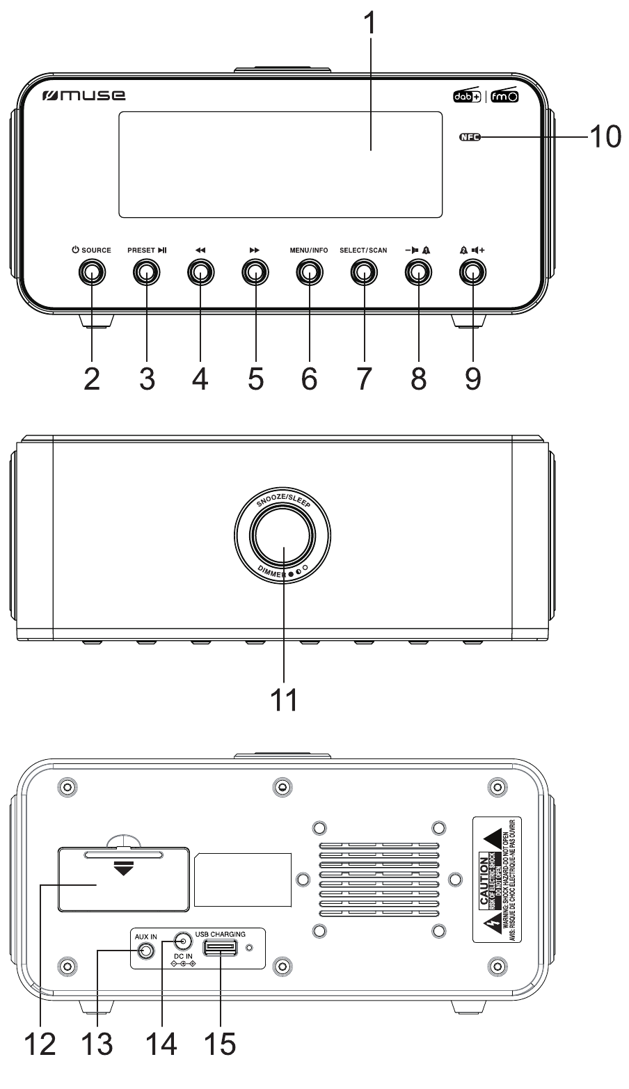 Muse M196 DBT DAB+/FM Clock Radio PLL With Bluetooth Manual ManualsLib