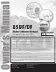 Canature WaterGroup 85UF/DF Owner's Manual