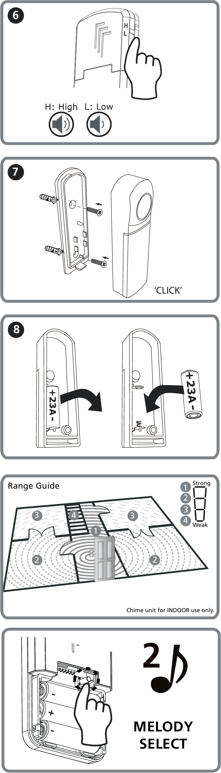 Byron DB401E Wirefree Portable Door Chime Kit Instructions ManualsLib