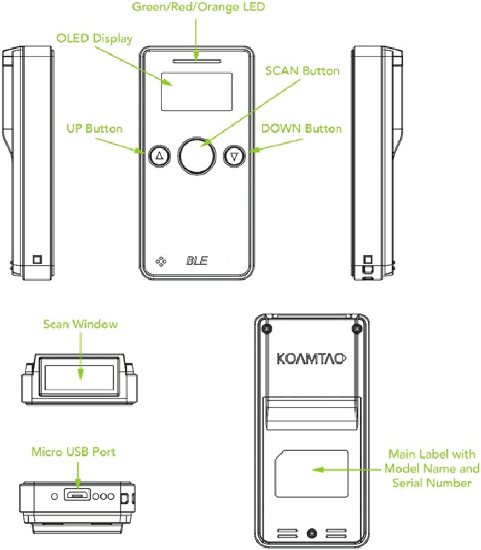 KoamTac KDC280 BLE Barcode Scanner Mini Guide ManualsLib