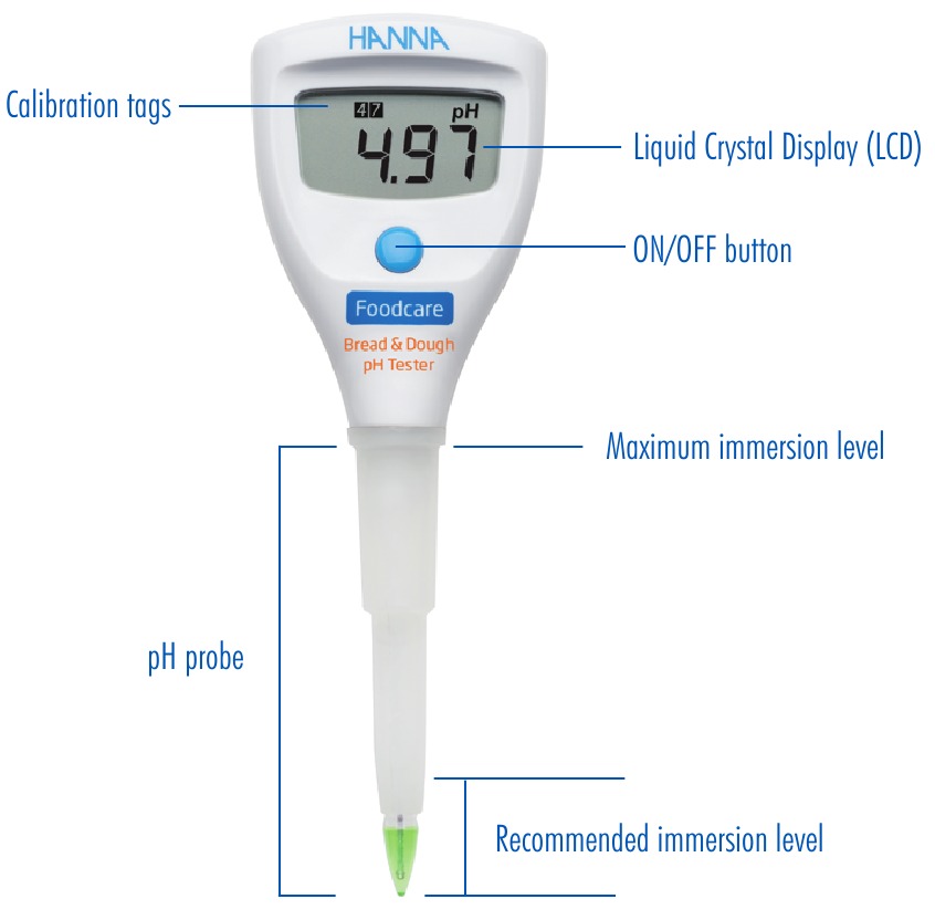HANNA instruments Foodcare HI981038 Bread & Dough PH Tester Manual ManualsLib