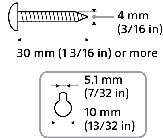 Mounting the Bar Speaker on a Wall - Step 1 - Mountning Dimensions
