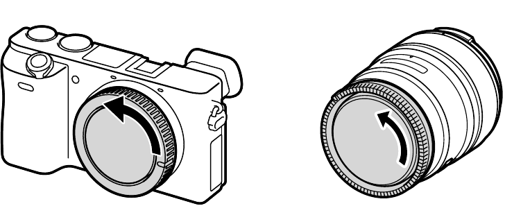 Attaching and Detaching the Lens - Step 1 - Removing the rear cap