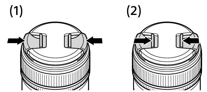 Attaching and Detaching the Lens - Step 3 - Removeing the front cap