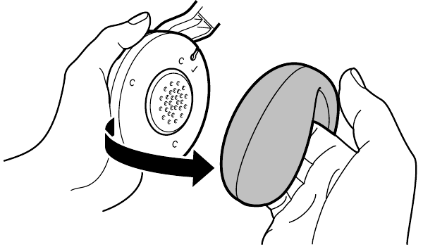 Replacing the earpads - Step 1 - Remove the old earpad