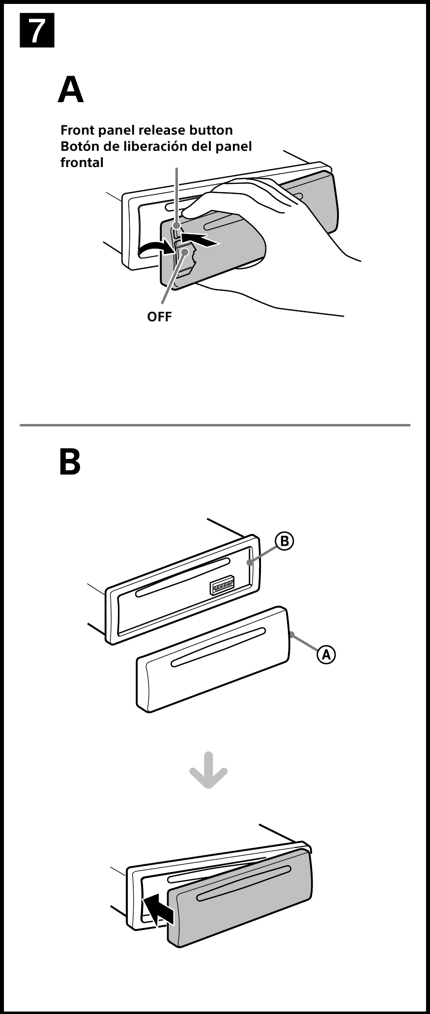 How to detach and attach the front panel