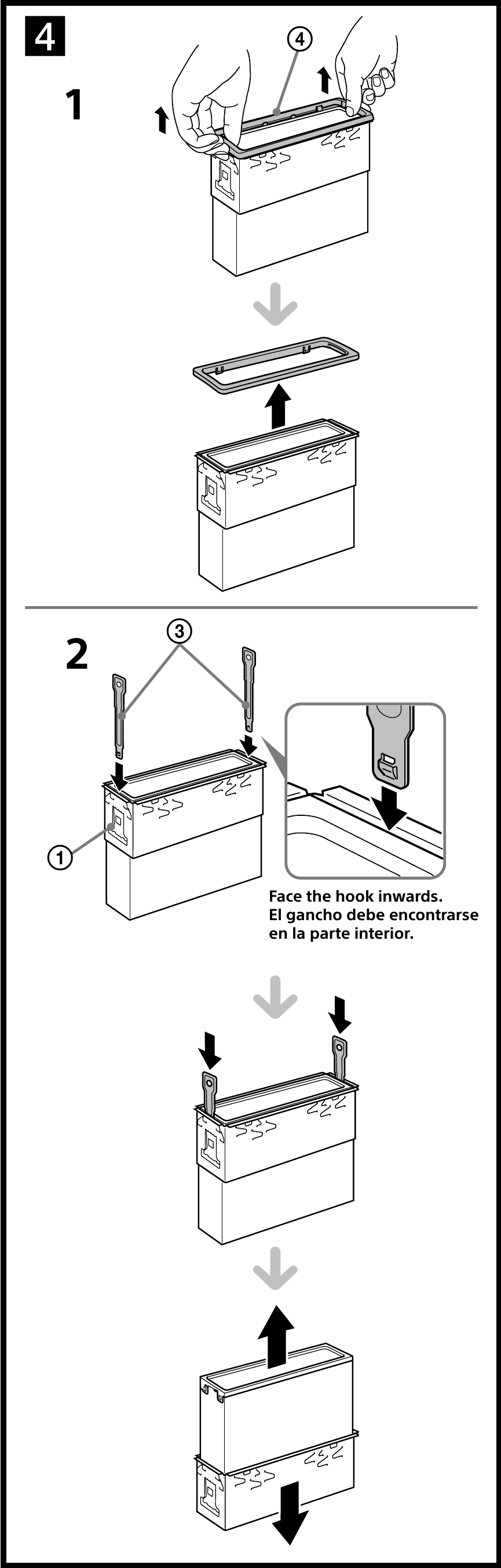 Removing the protection collar and the bracket 