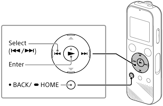 Using the HOME menu - Controls