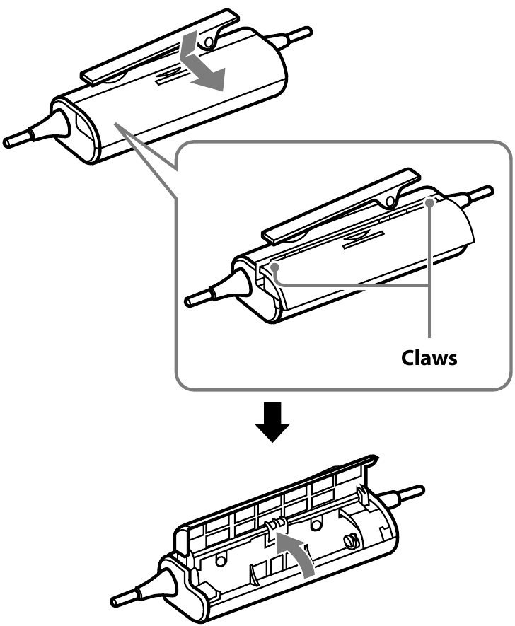 Installing a battery - Step 1 - Open the battery lid