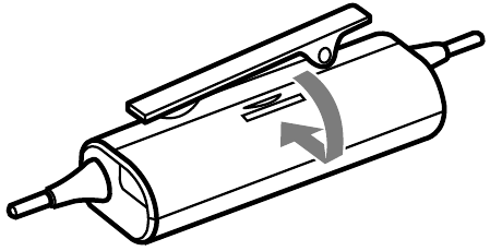 Installing a battery - Step 3 - Close the battery lid