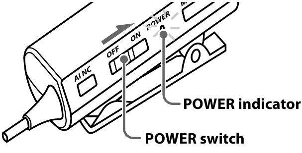 Listening to the music - Step 3 - Turning on