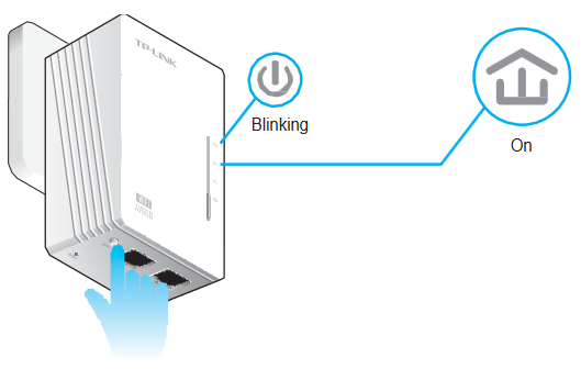 To join an existing secure powerline network - Step 2