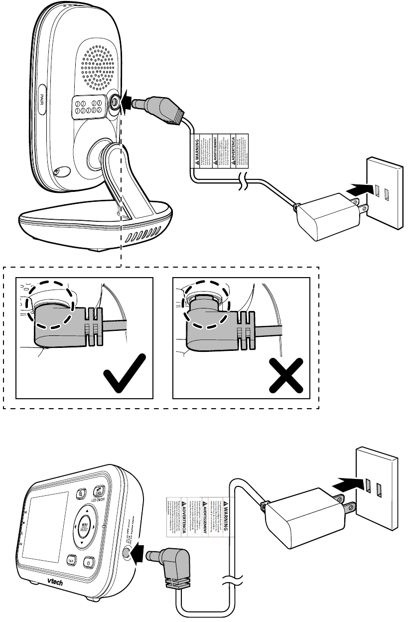 Connect the baby monitor