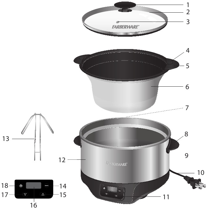 Farberware 6 Qt. Oval Slow Cooker Manual and Recipes ManualsLib