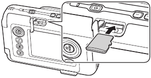 Inserting a Memory Card - Step 2 - Insert the card