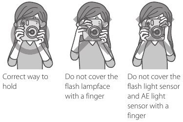 Precautions for Holding the Camera