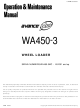 Avance plus WA450-3 Operation & Maintenance Manual