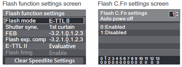 Clear All Flash Custom Functions