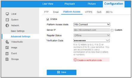 Platform Access Configuration