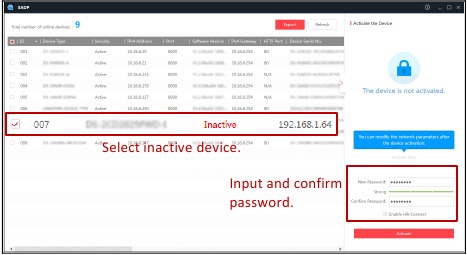 SADP Interface