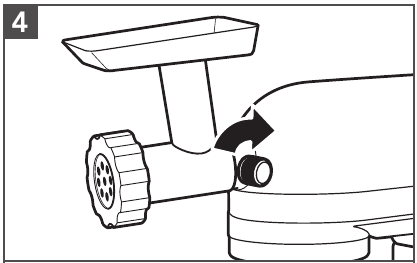 Tighten the attachment knob