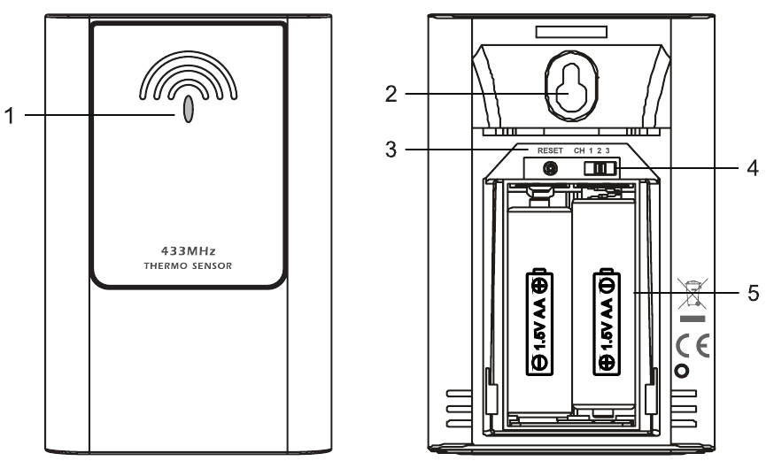 Youshiko YC9370 RC Projection Clock And Weather Station With Colour
