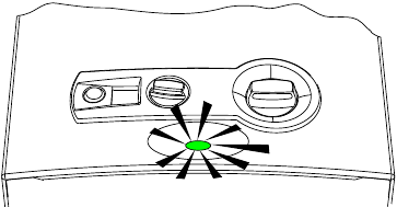 Turning on - Green diode indication